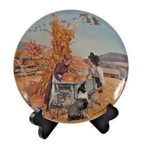 Vintage 1979‎ Knowles China Plate by Don Spaulding "Thanksgiving" Plate #01335B